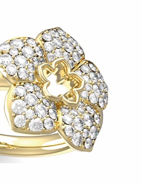 Anillo de flor Guess Shining Winter circonita brillante