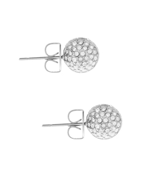 Broqueles redondos Guess Calypso con acabado pavé circonita