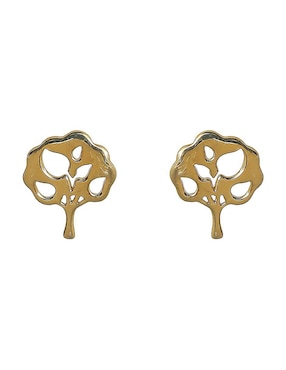 Aretes de árbol Sofia Blum de plata P 925 con acabado chapa de oro