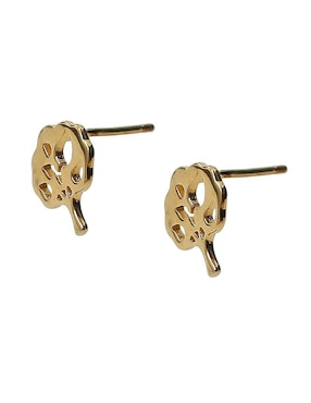 Aretes de árbol Sofia Blum de plata P 925 con acabado chapa de oro