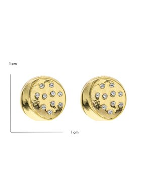 Broqueles de luna Mayfer Joyería con acabado brillante cristal