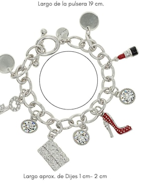 Pulsera Mayfer Joyería con cristal austriaco con acabado brillante