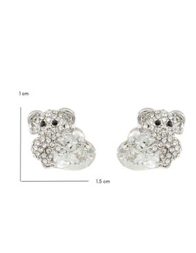 Aretes de koala Mayfer Joyería con acabado brillante