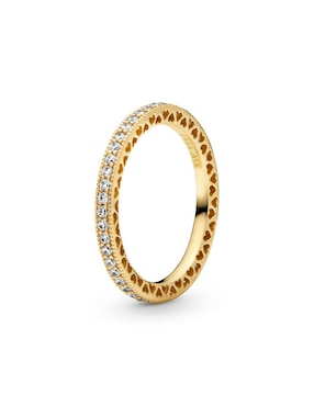 Anillo Pandora Signature de plata zirconia cúbica brillante