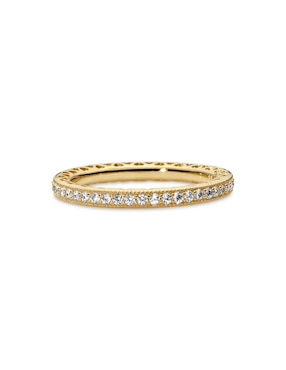 Anillo Pandora Signature de plata zirconia cúbica brillante