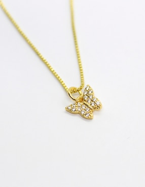 Collar de mariposa Aurela 18K