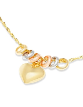 Colgante Y Dije de corazón Joyerías Bizzarro de oro florentino 14 K