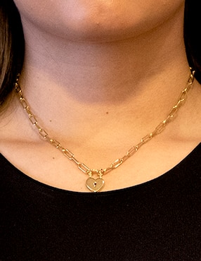 Collar de corazón Aurela 18K