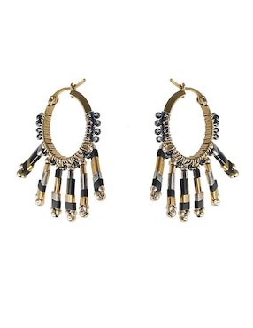 Aretes de abanico Sofia Blum con acabado chapa de oro
