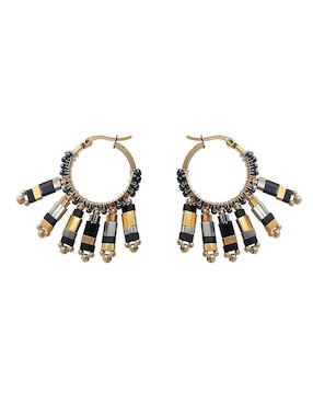 Aretes de abanico Sofia Blum con acabado chapa de oro