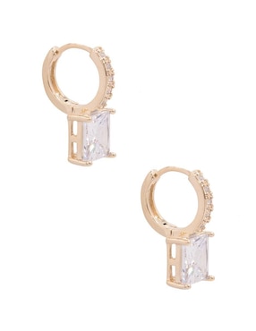 Aretes Oro Angelus con acabado brillante zirconia