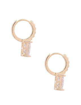 Aretes Oro Angelus con acabado brillante zirconia