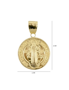 Dije circular Boscaini san benito de plata P 925