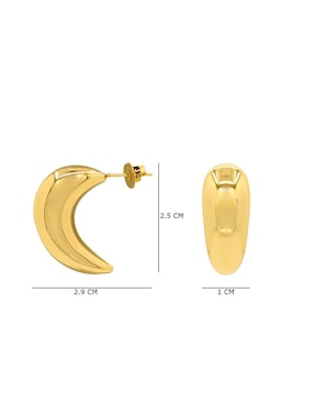 Aretes Oro Angelus con acabado brillante