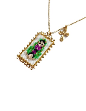 Collar Koua Itz de baño de oro 24 K