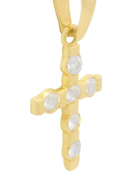 Collar con dije de cruz Horoz de oro 10 K