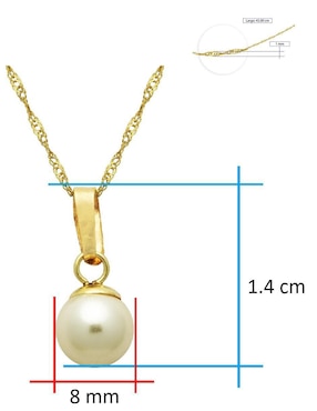 Collar con dije Horoz de oro 10 K