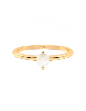 Anillo Abba Joyas 14 K De Oro Perla