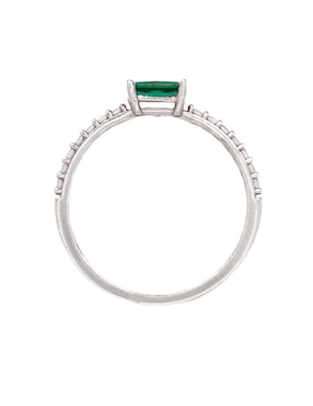 Anillo rectangular Crixus Joyeria P 925 de plata zirconia brillante