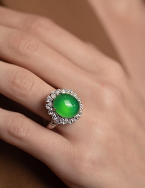 Anillo Gladkova Joyería P 925 de plata ágata brillante