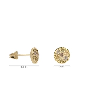 Aretes y collar Oro Angelus Virgen de Guadalupe zirconia