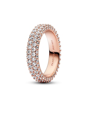 Anillo Pandora Timeless de plata P 925 zirconia cúbica con acabado baño de oro rosa