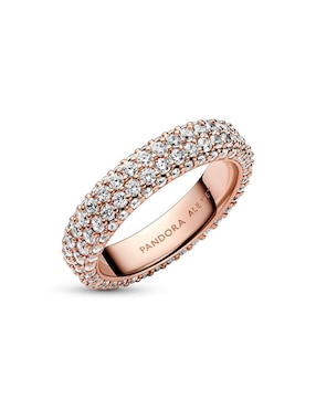 Anillo Pandora Timeless de plata P 925 zirconia cúbica con acabado baño de oro rosa