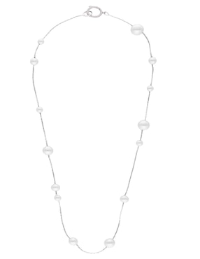 Collar ovalado Majorica Dangle de plata P 925
