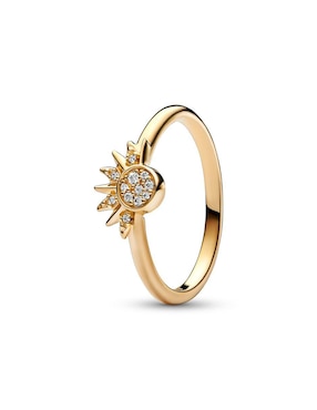 Anillo Pandora Moments de plata P 925 zirconia cúbica con acabado baño de oro