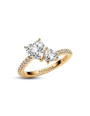 Anillo Pandora Timeless de plata P 925 zirconia cúbica con acabado baño de oro