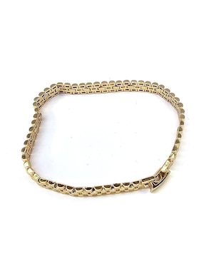 Pulsera Moon de oro laminado 8 k Grecas