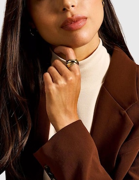 Anillo Fossil Harlow brillante