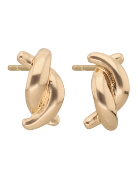 Aretes de letra x Napier Gold Story con acabado brillante