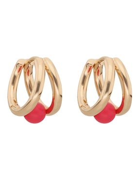 Aretes circulares Napier con acabado brillante resina
