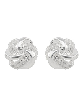 Aretes Cortos De Nudo Napier Social Cz Ears A1 Con Acabado Brillante Zirconia