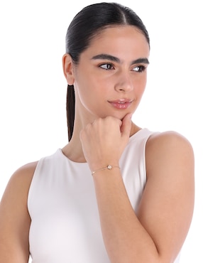 Pulsera Coach 3.1 Mday Pearls And Florals con acabado brillante
