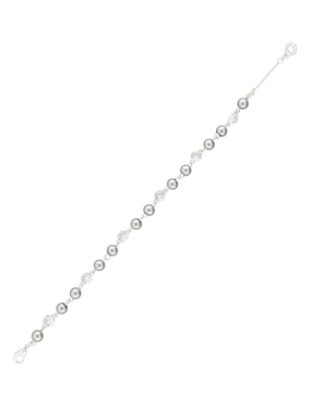 Pulsera Anne Klein de plata con cristal New Beginnings