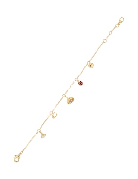 Pulsera Coach 3.1 Mday Pearls And Florals con acabado brillante
