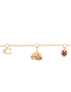 Pulsera Coach 3.1 Mday Pearls And Florals con acabado brillante