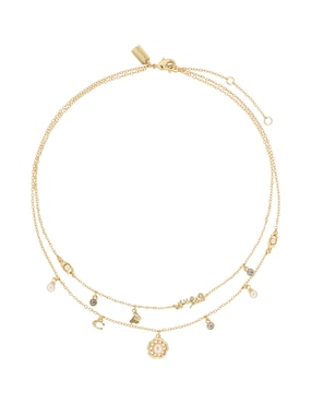 Collar de varios hilos de flor Coach