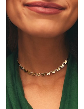 Collar de mariposa Apodemia Sparkle de baño de oro 18 K