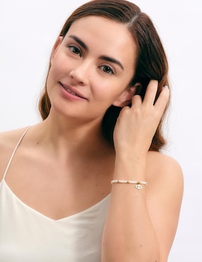 Pulsera Luckyly con perla 18 k Annie Ojo Turco con acabado brillante
