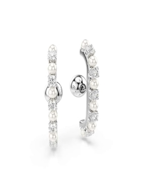 Aretes Swarovski Matrix Pearl con acabado brillante