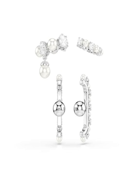 Aretes Swarovski Matrix Pearl con acabado brillante