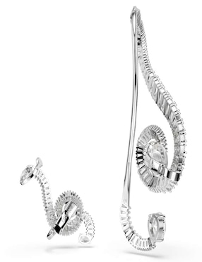 Aretes de nota musical Swarovski con acabado brillante