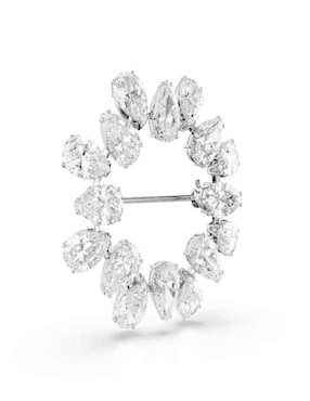 Prendedor con seguro Swarovski circular
