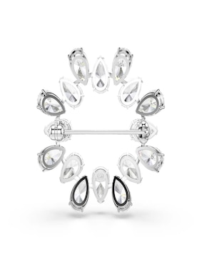 Prendedor con seguro Swarovski circular