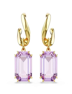 Aretes de octágono Swarovski con acabado brillante