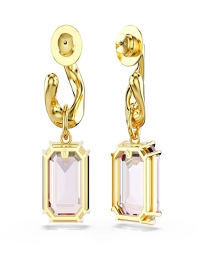 Aretes de octágono Swarovski con acabado brillante