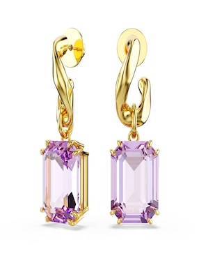 Aretes de octágono Swarovski con acabado brillante